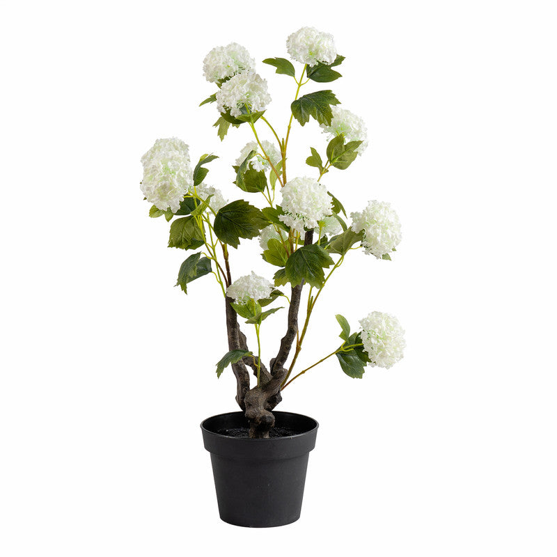 85cm Cream Potted Artificial Hydrangea Plant
